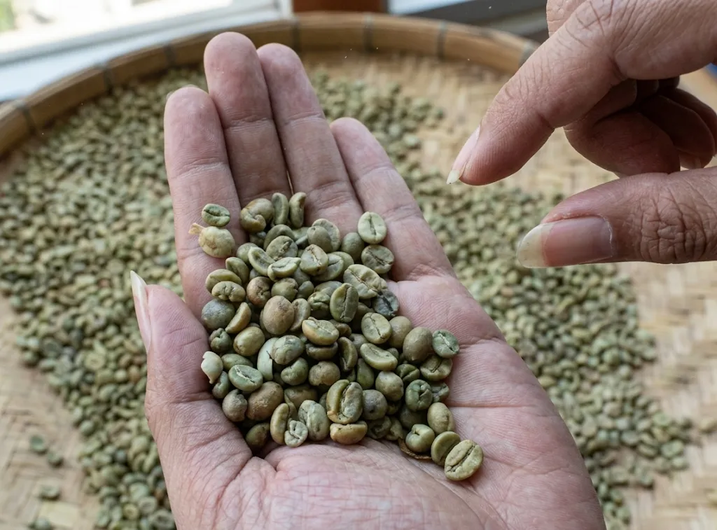 Green coffee beans